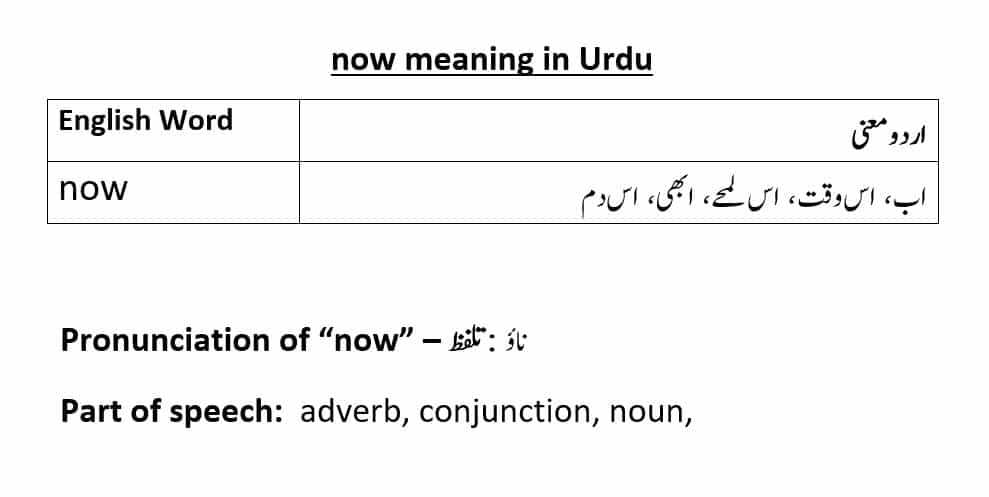 now you can call me meaning in urdu