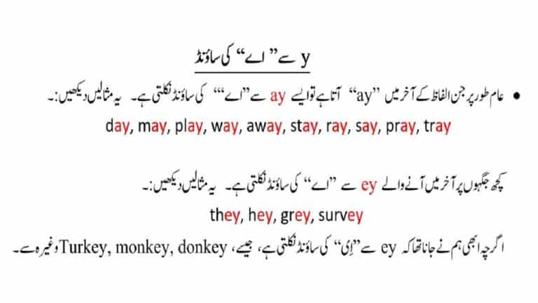 y sounds in Urdu